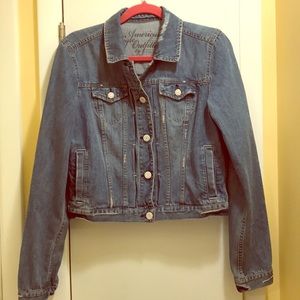 NWT American Eagle Distressed Denim Jacket